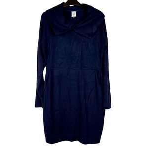 Cabi Women’s Navy Long Sleeve Cowl Neck Pocket Dress XXS